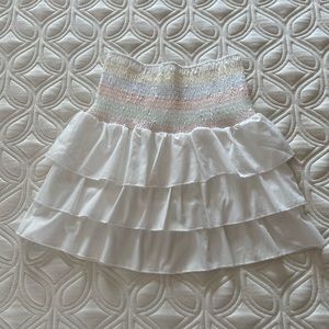 White ruffle skirt size small